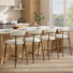Upholstered Counter Stool with Solid Metal Frame