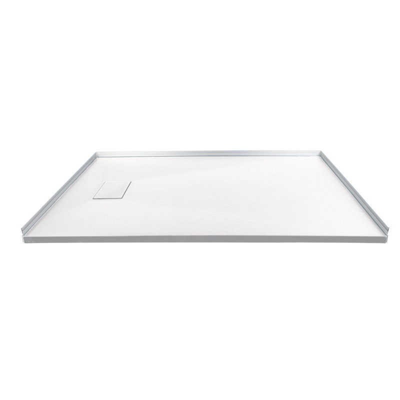 Transolid Trimslate 36-in Zero Threshold Shower Base with End Drain, White