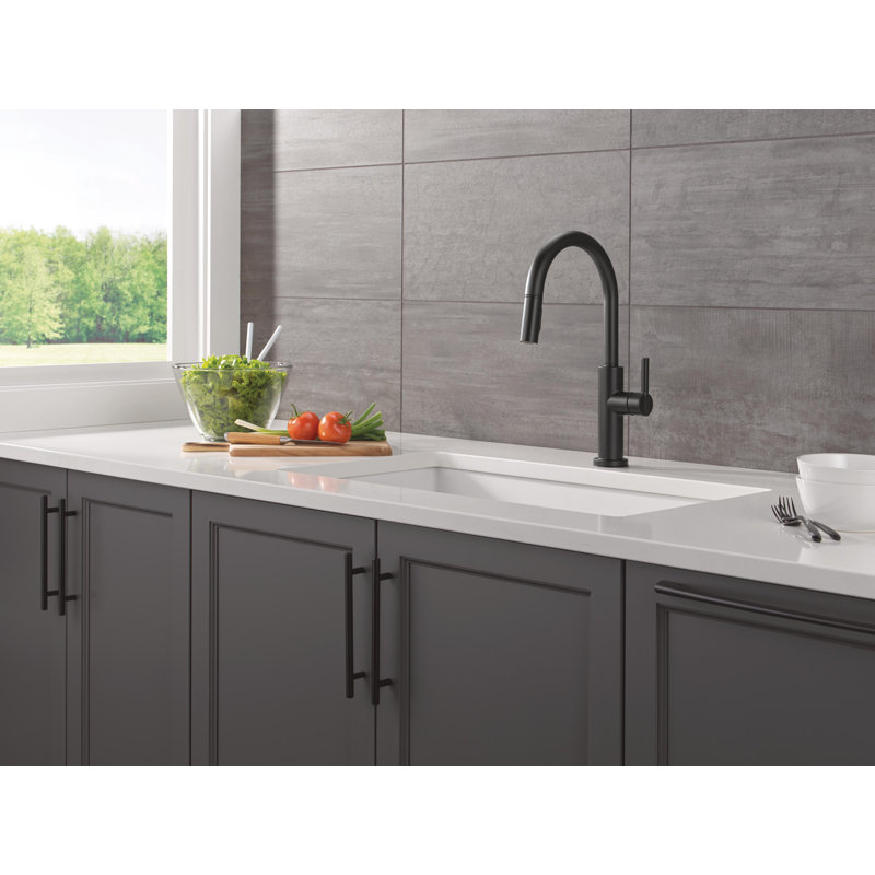 Nicoli Pull Down Sprayer Kitchen Sink Faucet, Single Handle Kitchen Faucet, Matte Black