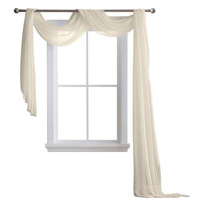 Karina Semi Sheer Window Scarf Single Panel