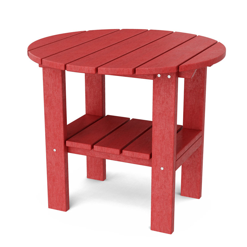 Classic Round Side Table, Cardinal Red