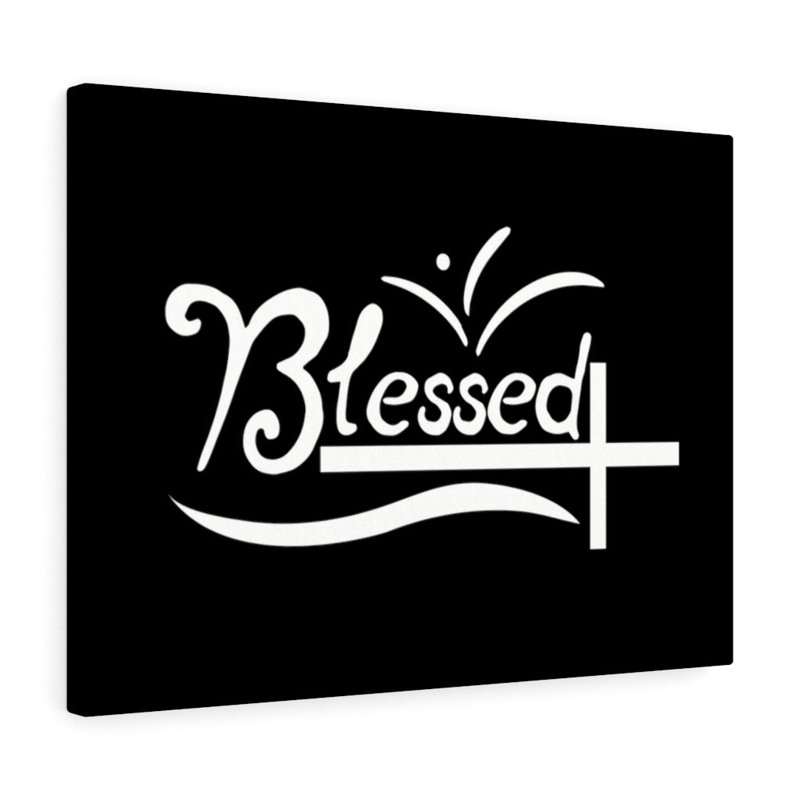 Blessed White Cross - Wrapped Canvas Print, 46cm H x 61cm W