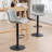 Swivel Adjustable Height Bar Stools, Leather Modern Barstools, Upholstered Counter Stool-244678