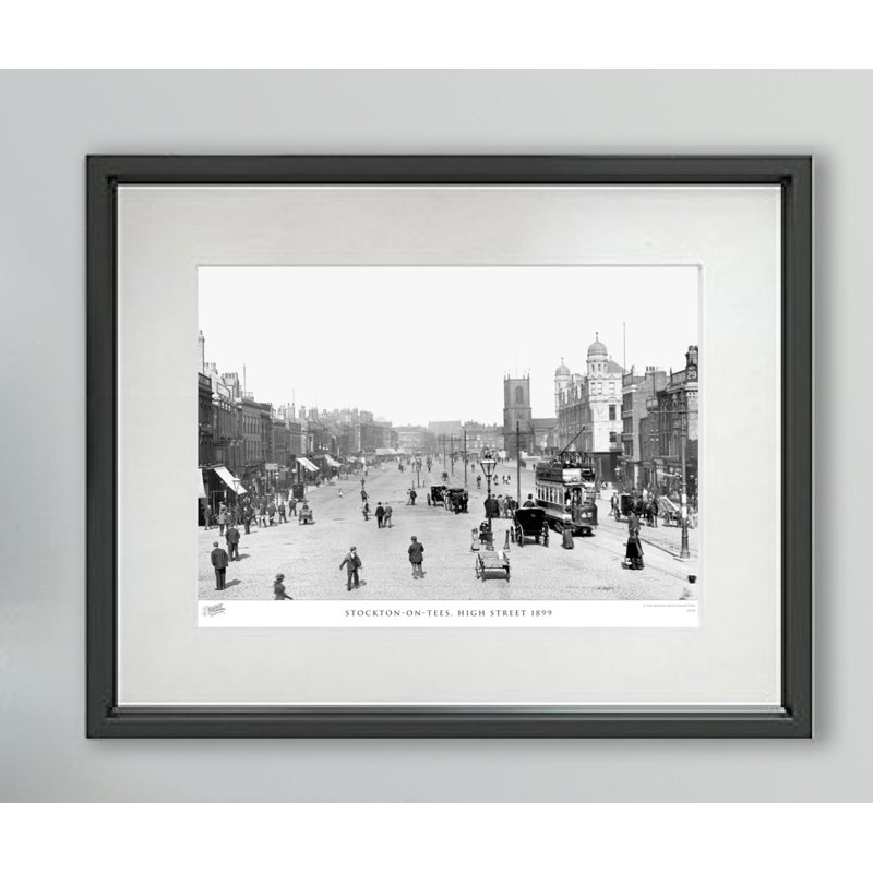 Stockton On Tees, High Street 1899 - Single Picture Frame Print, 40cm H x 50cm W x 2.3cm D
