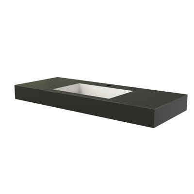 Inner White Outer Black Solid surface Basin