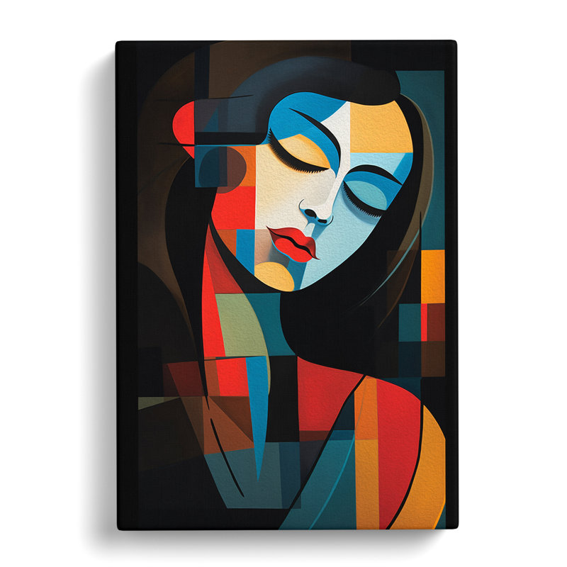 Woman Cubism - No Frame Print, 76cm H x 50cm W x 3cm D
