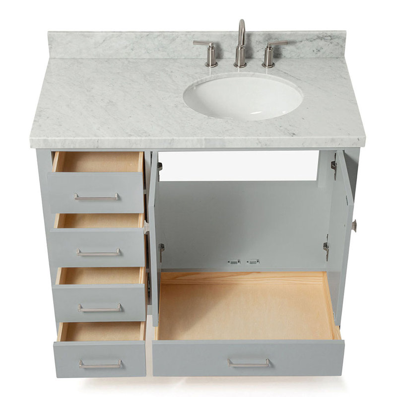 Cambridge Single Bathroom Vanity Set, Gray, 43"