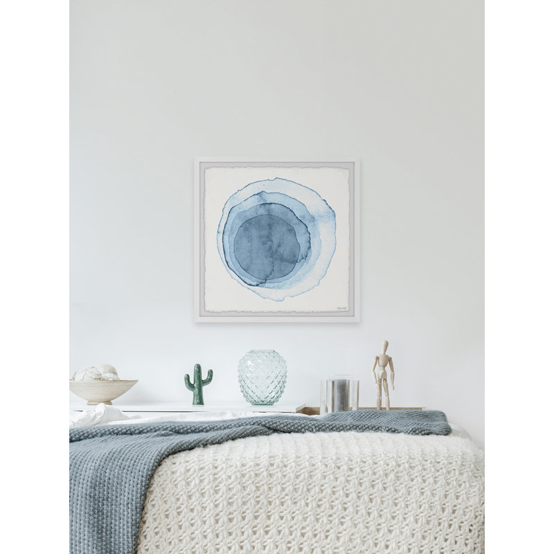Blue Circle Ink - Picture Frame Painting, 12" W x 12" H