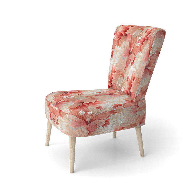 Chaise d'appoint rembourrée A, Whisper à motif tropical IV
