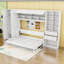 Lit escamotable en bois avec 2 tiroirs, tablettes et garde-robe-771299380-771299387