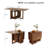 Solid Wood Folding Dining Table