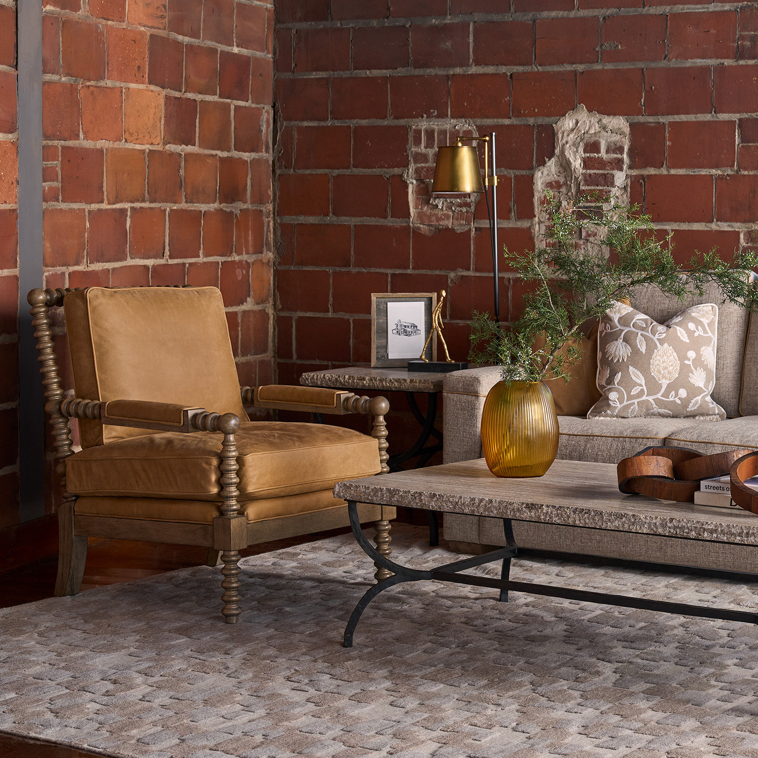Damali Genuine Leather Club Chair