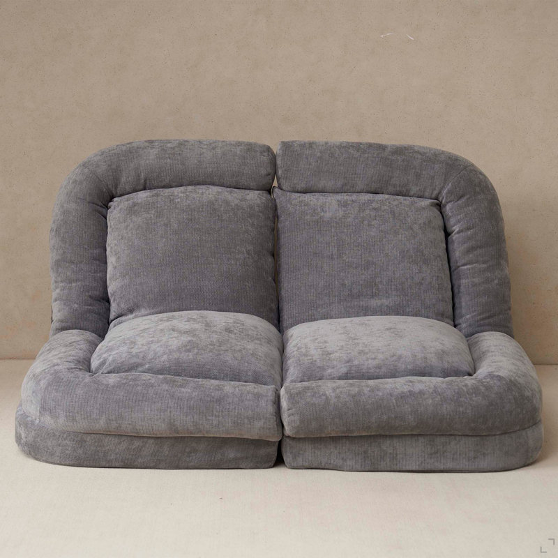 Canapé-lit convertible simple escamotable, la partie droite du produit complet., Gris