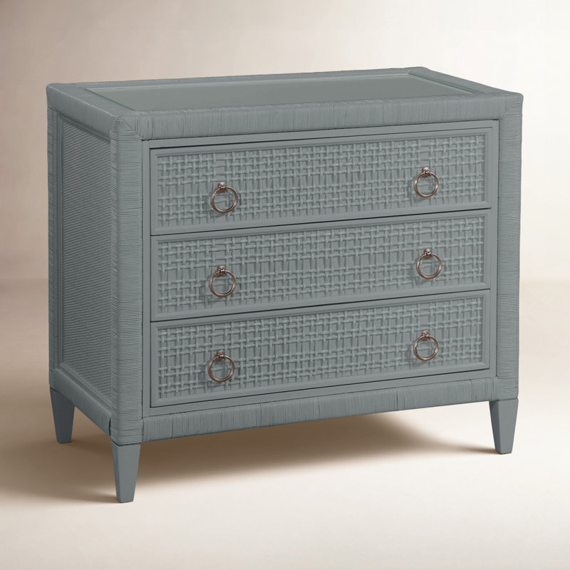 Naples 3 Drawer 36" W Dresser, Nickel, Yes, Satin Nickel
