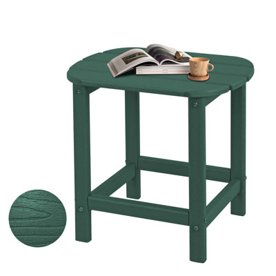 Oval Outdoor Side Table , 13.89 " W 18.62 " D
