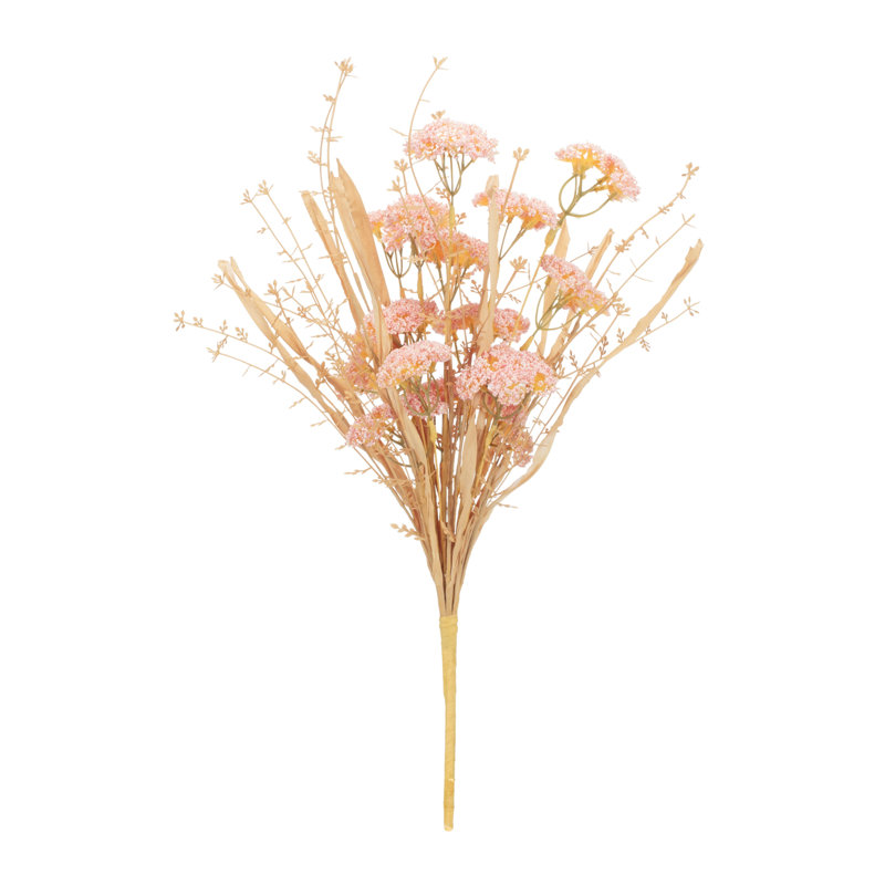 Buisson d'herbes florales beiges (ensemble de 2), Rose / beige