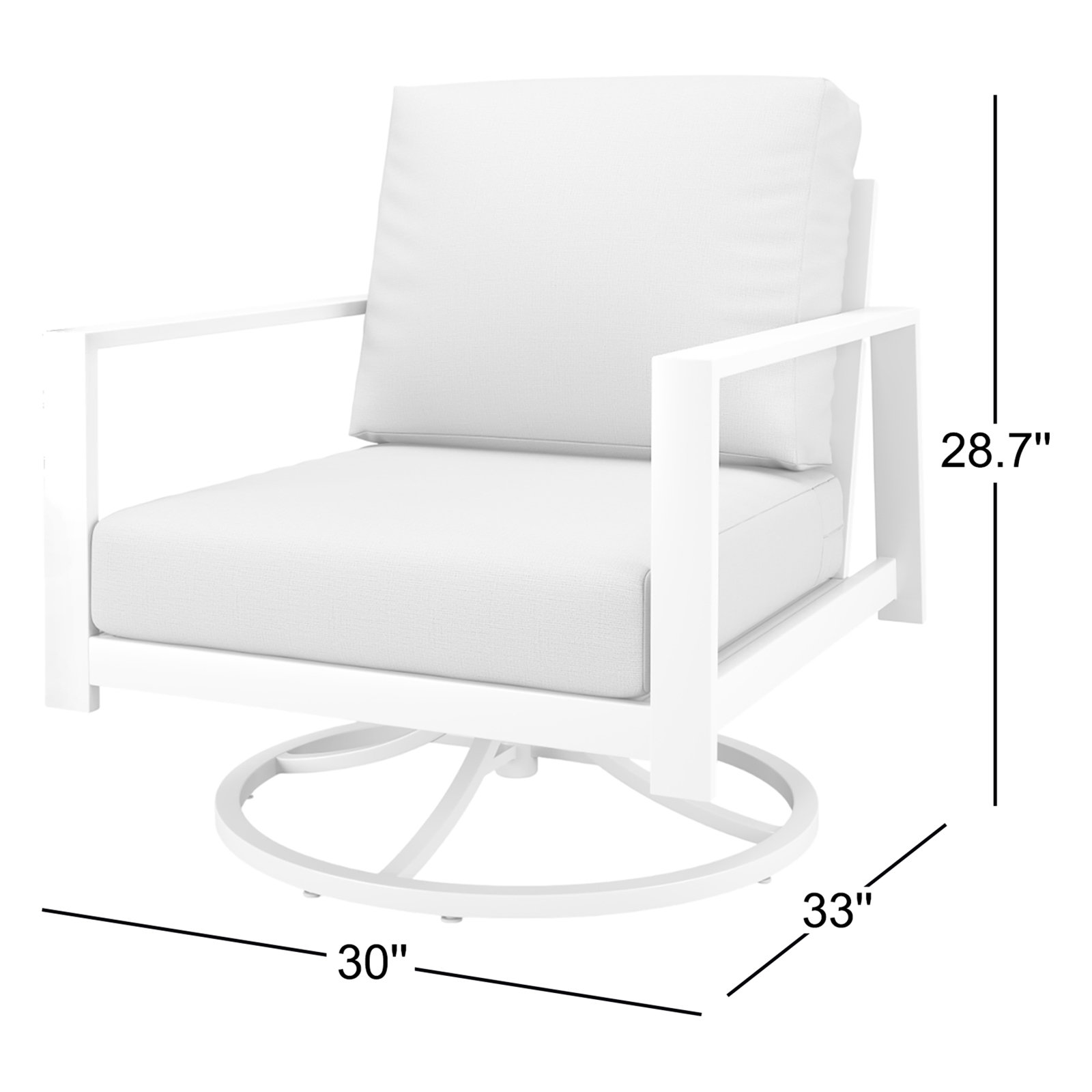 Townsend Sunbrella® Swivel Patio Lounge Chair, Canvas Navy