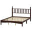 Tête de lit grand format en forme de gourde, style rétro, plateforme en bois, tête de lit plateforme en noyer, finition, base solide