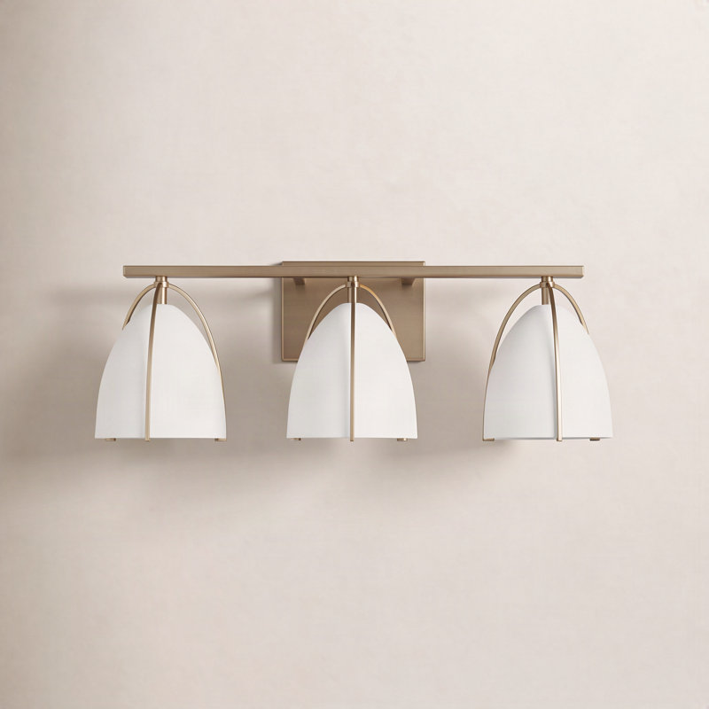 Pallini 3 - Light Dimmable Vanity Light, Satin Brass, No