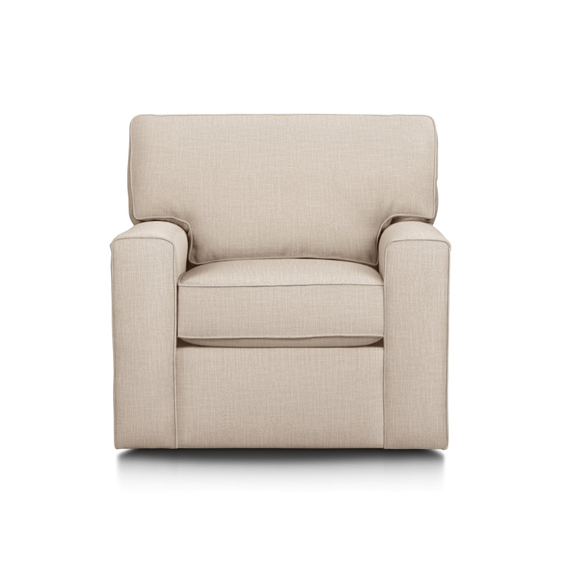 Leigh 36.5" Upholstered Chair, Conversation Ivory Basketweave