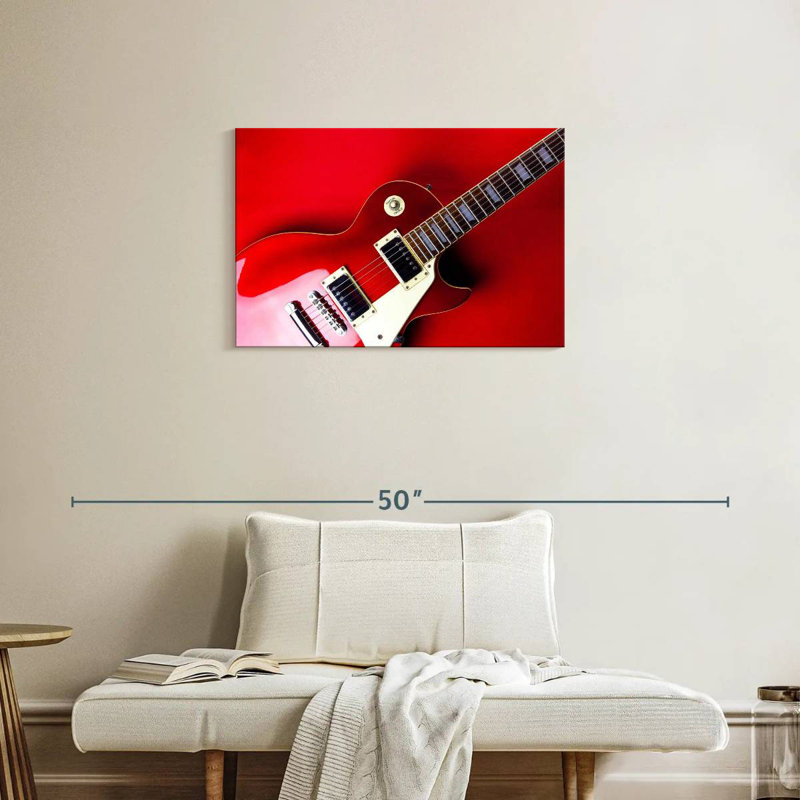 Guitare électrique Abarca Vintage Red, H 20 po x l 30 po