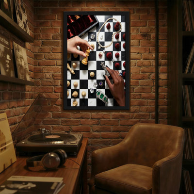 Fashion Chess Board With Jewelry And Hands