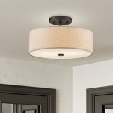 Flaire Fabric Semi Flush Mount