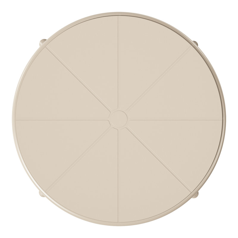 Delron Round Patio Dining Table, Beige