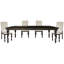 Table de salle à manger de style transitionnel - brun grisâtre, feuille de placage, placage de bouleau, 6 sièges