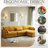 Maelina 4 - Piece Upholstered Orange Corduroy Modular Sectional Sofa with Pillow Back and Removable Ottoman-107665258