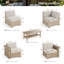 Rattan 5 - Person Seating Group with Cushions