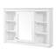 Armoire de salle de bain murale moderne 42 po, rangement polyvalent, charnière de porte, tableau, 6 tablettes ouvertes, blanc
