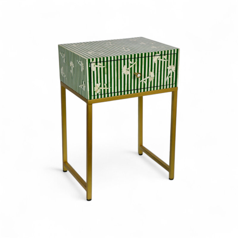 Table de chevet Bone Inlay