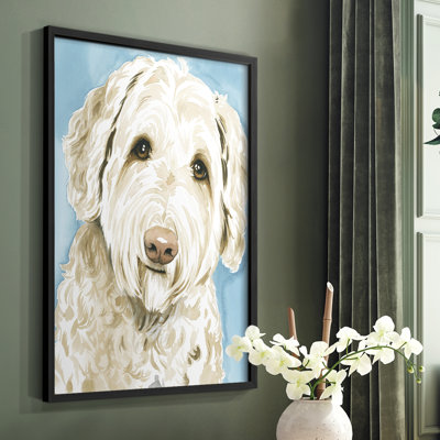 Labradoodle I Framed Print - Solid Wood