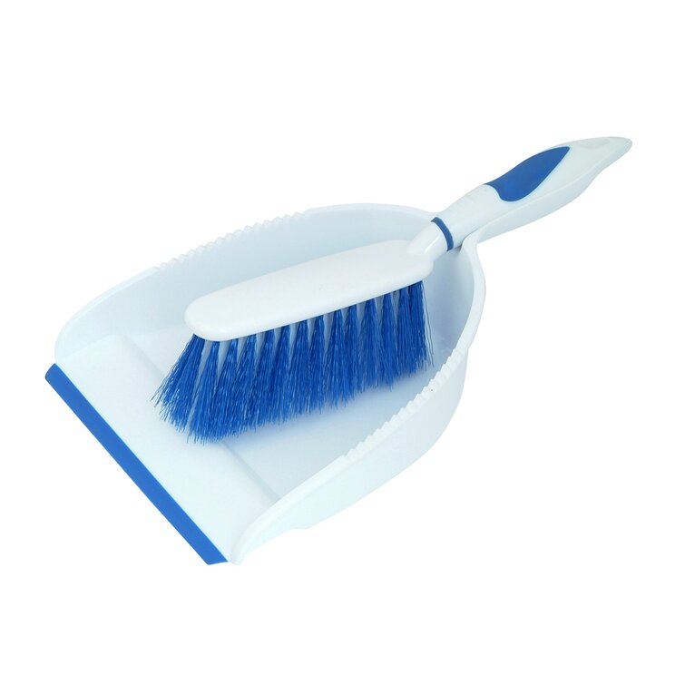 ANMINY Adjustable Broom And Dustpan Set with Replaceable Head