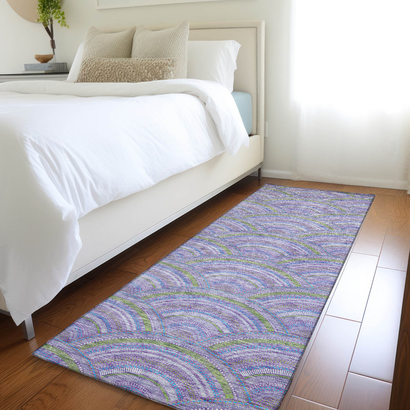 Premium Machine Washable Prisco Lavender Rug, Runner 2'3" x 7'6"