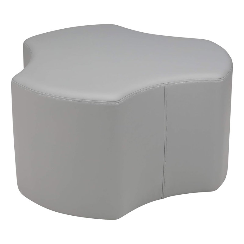 Repose-pieds rembourré Pro Series, paquet de 6, Gris, 12" H x 32.5" W x 30.5" D