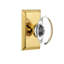 Studio Plate with Oval Clear Crystal Door Knob-1943720318-1943720312