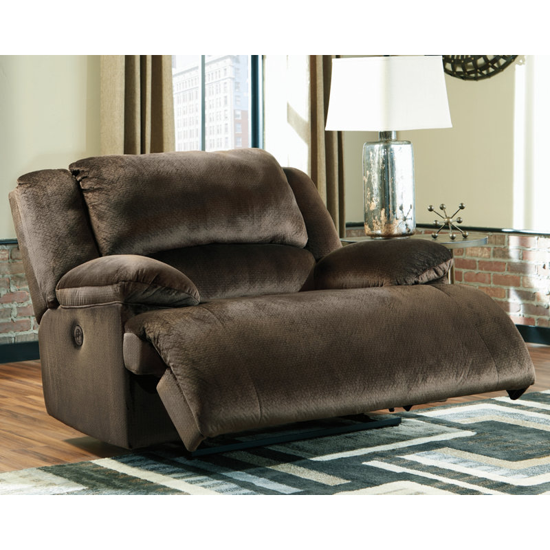 Souderton Upholstered Recliner, Power, Polyester Charcoal