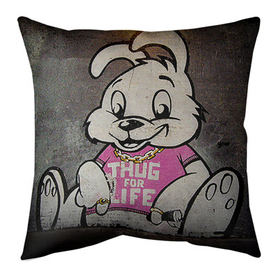 Thug for Life Bunny Pillow Cover