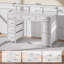 Steel Computer Desk with Built-In Electrical Outlet-126597970