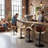 Swivel Adjustable Height Bar Stools Pu Leather Counter Stools With Bentwood Back For Bar, Kitchen And Dining Room-344969821-344063396