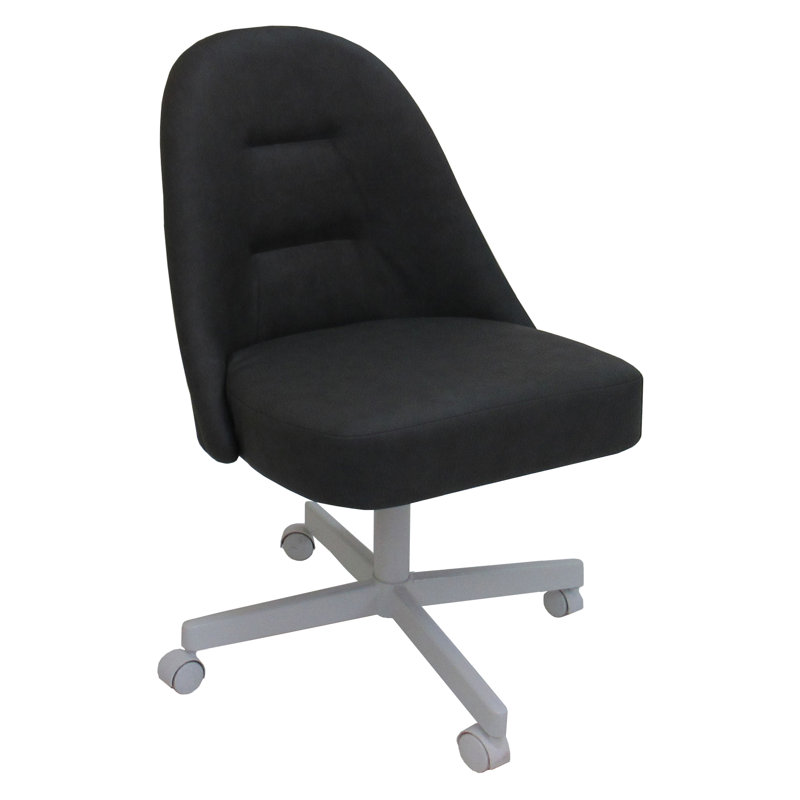 Chaise d'appoint rembourré, Blanc, Vinyle gris