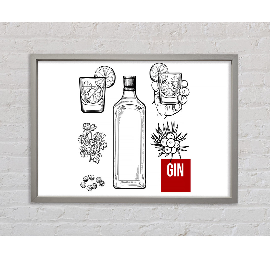 Gin And - Einzelner Bilderrahmen Kunstdrucke auf Leinwand