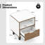 37cm W Manufactured Wood Bedside Table