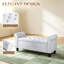 Banc de rangement capitonné avec accoudoirs arrondis, pouf de rangement avec charnière de sécurité-421975847-421975848