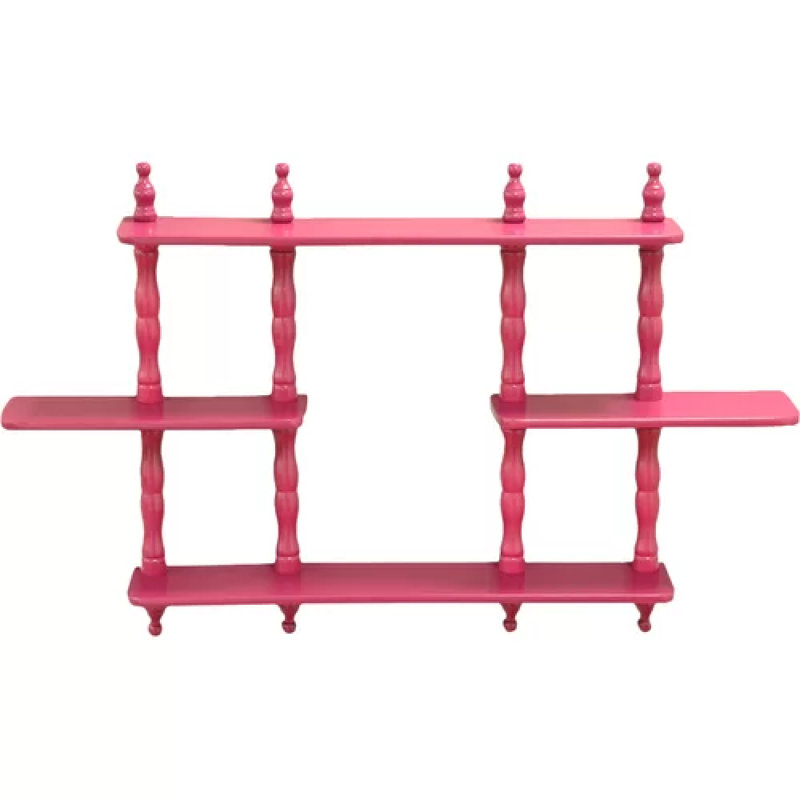 4 Piece Floating Shelf with Adjustable Shelves, Purple