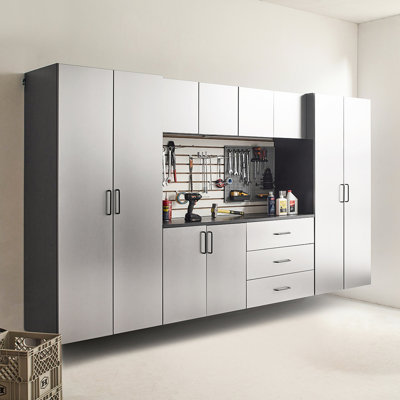 Metal Wall Mounted Tool Cabinet - Series, 32 In. W X 28 H 20 D, Metallic Gray, Quiet , Heat & Water , Strong Edge Banding D Storage Enhanced