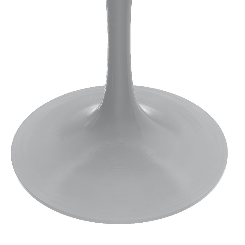 Heatherton 36" Round Dining Table with MDF Top and White Stainless Steel Pedestal Base Kitchen Table Seats 2-4 Person, Black