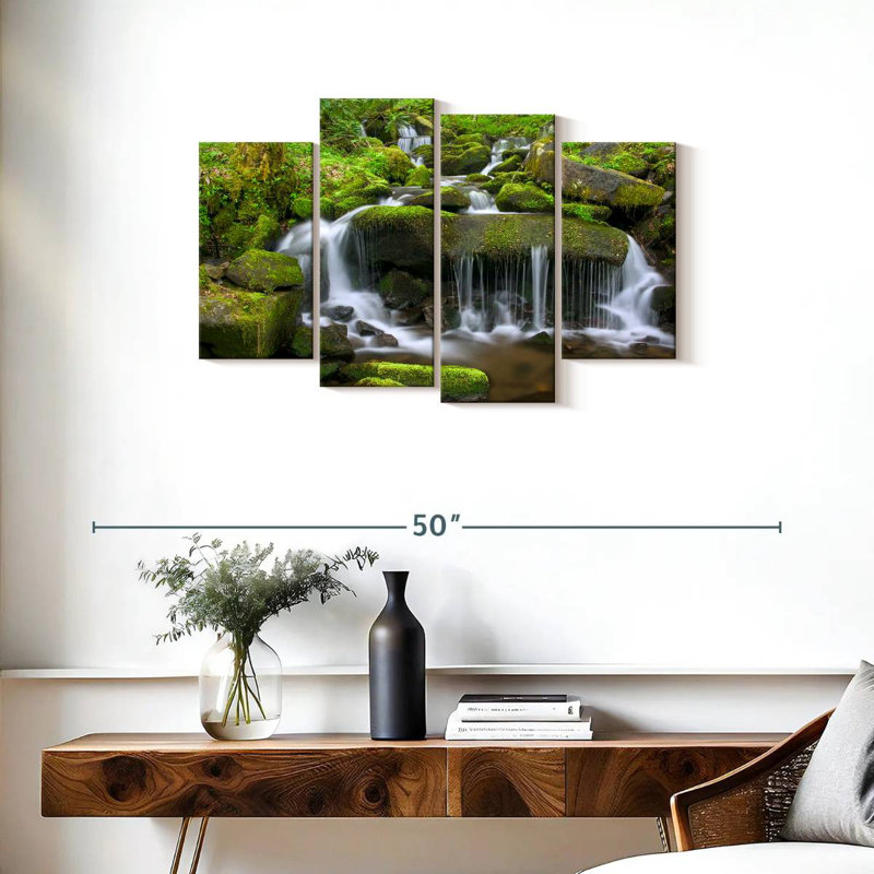 Alvord Mossy Stream Waterfall, 22" H x 36" W